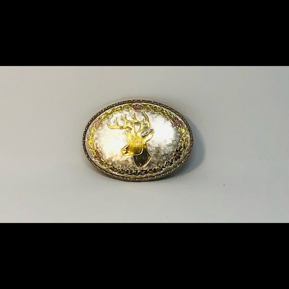 Black hills gold style belt buckle stag deer. - Picture 3 of 11